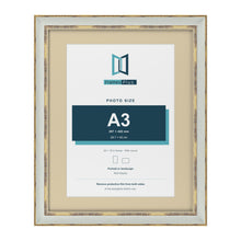 Cassis Light Grey 20 x 16 inch picture frame with an ivory mount for an A3 photo