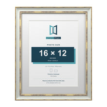 Cassis Light Grey 20 x 16 inch picture frame with a white mount for a 16 x 12 inch photo