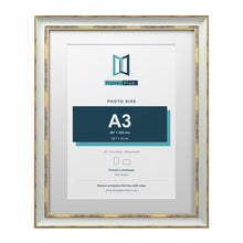 Cassis Light Grey 20 x 16 inch picture frame with a white mount for an A3 photo