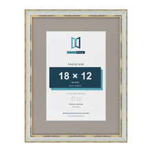 Cassis Light Grey 24 x 18 inch picture frame with a dawn grey mount for an 18 x 12 inch photo