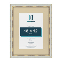 Cassis Light Grey 24 x 18 inch picture frame with an ivory mount for an 18 x 12 inch photo