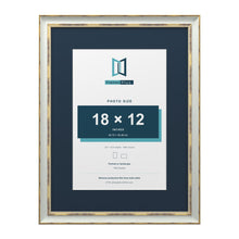 Cassis Light Grey 24 x 18 inch picture frame with a pacific blue mount for an 18 x 12 inch photo