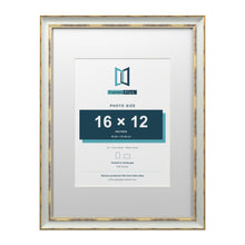 Cassis Light Grey 24 x 18 inch picture frame with a white mount for a 16 x 12 inch photo