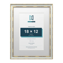 Cassis Light Grey 24 x 18 inch picture frame with a white mount for an 18 x 12 inch photo