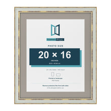 Cassis Light Grey 24 x 20 inch picture frame with a dawn grey mount for a 20 x 16 inch photo