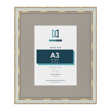 Cassis Light Grey 24 x 20 inch picture frame with a dawn grey mount for an A3 photo