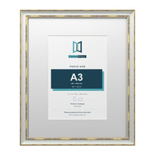 Cassis Light Grey 24 x 20 inch picture frame with a white mount for an A3 photo