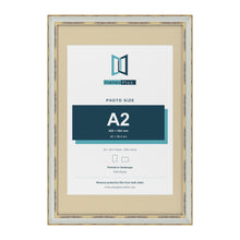 Cassis Light Grey 30 x 20 inch picture frame with an ivory mount for an A2 photo