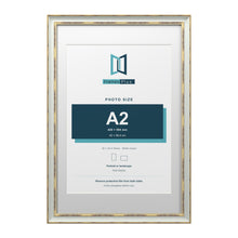 Cassis Light Grey 30 x 20 inch picture frame with a white mount for an A2 photo