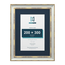 Cassis Light Grey 40 x 30 cm picture frame with a pacific blue mount for a 30 x 20 cm photo