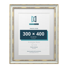 Cassis Light Grey 50 x 40 cm picture frame with a white mount for a 40 x 30 cm photo