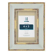 Cassis Light Grey 6 x 4 inch picture frame with an ivory mount for a 4 x 3 inch photo