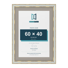 Cassis Light Grey 70 x 50 cm picture frame with a dawn grey mount for a 60 x 40 cm photo