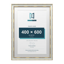 Cassis Light Grey 70 x 50 cm picture frame with a white mount for a 60 x 40 cm photo