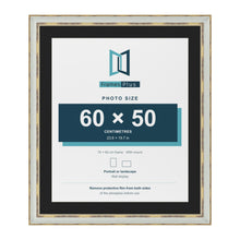 Cassis Light Grey 70 x 60 cm picture frame with a black mount for a 60 x 50 cm photo