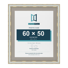 Cassis Light Grey 70 x 60 cm picture frame with a dawn grey mount for a 60 x 50 cm photo