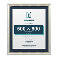 Cassis Light Grey 70 x 60 cm picture frame with a pacific blue mount for a 60 x 50 cm photo