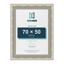 Cassis Light Grey 80 x 60 cm picture frame with a dawn grey mount for a 70 x 50 cm photo