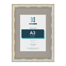 Cassis Light Grey A2 picture frame with a dawn grey mount for an A3 photo