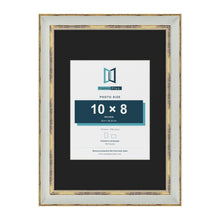 Cassis Light Grey A3 picture frame with a black mount for a 10 x 8 inch photo