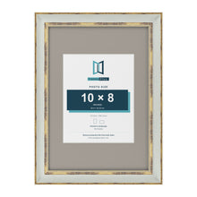 Cassis Light Grey A3 picture frame with a dawn grey mount for a 10 x 8 inch photo