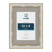 Cassis Light Grey A3 picture frame with a dawn grey mount for a 12 x 8 inch photo