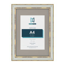 Cassis Light Grey A3 picture frame with a dawn grey mount for an A4 photo