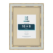 Cassis Light Grey A3 picture frame with an ivory mount for a 10 x 8 inch photo