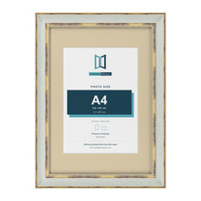 Cassis Light Grey A3 picture frame with an ivory mount for an A4 photo