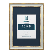 Cassis Light Grey A3 picture frame with a pacific blue mount for a 10 x 8 inch photo