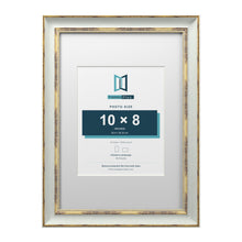 Cassis Light Grey A3 picture frame with a white mount for a 10 x 8 inch photo