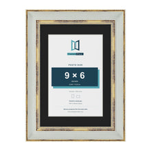 Cassis Light Grey A4 picture frame with a black mount for a 9 x 6 inch photo