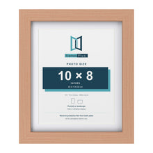 Classic Beech 12 x 10 inch picture frame with a white mount for a 10 x 8 inch photo