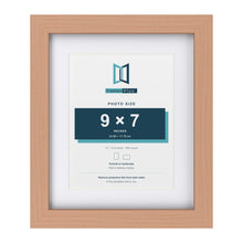 Classic Beech 12 x 10 inch picture frame with a white mount for a 9 x 7 inch photo