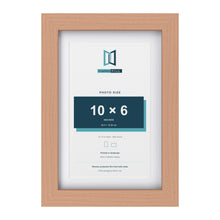 Classic Beech 12 x 8 inch picture frame with a white mount for a 10 x 6 inch photo