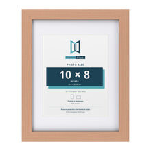 Classic Beech 14 x 11 inch picture frame with a white mount for a 10 x 8 inch photo