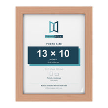 Classic Beech 14 x 11 inch picture frame with a white mount for a 13 x 10 inch photo