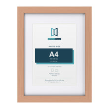 Classic Beech 16 x 12 inch picture frame with a white mount for an A4 photo