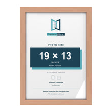 Classic Beech 20 x 14 inch picture frame with a white mount for a 19 x 13 inch photo