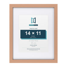 Classic Beech 20 x 16 inch picture frame with a white mount for a 14 x 11 inch photo