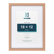 Classic Beech 24 x 18 inch picture frame with a white mount for an 18 x 12 inch photo