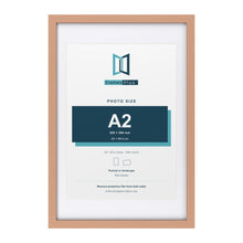 Classic Beech 30 x 20 inch picture frame with a white mount for an A2 photo