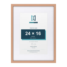 Classic Beech 32 x 24 inch picture frame with a white mount for a 24 x 16 inch photo