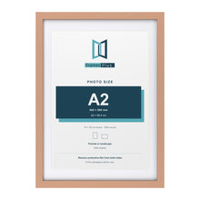 Classic Beech 70 x 50 cm picture frame with a white mount for an A2 photo