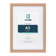 Classic Beech A2 picture frame with a white mount for an A3 photo
