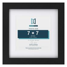 Classic Black 10 x 10 inch picture frame with a white mount for a 7 x 7 inch photo