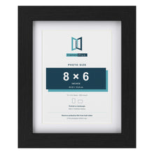 Classic Black 10 x 8 inch picture frame with a white mount for an 8 x 6 inch photo