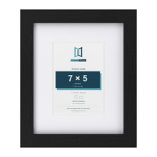 Classic Black 11 x 9 inch picture frame with a white mount for a 7 x 5 inch photo