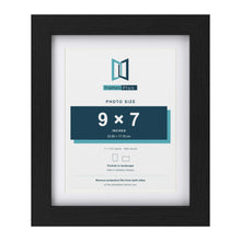Classic Black 11 x 9 inch picture frame with a white mount for a 9 x 7 inch photo