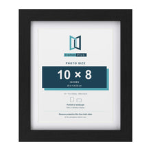 Classic Black 12 x 10 inch picture frame with a white mount for a 10 x 8 inch photo